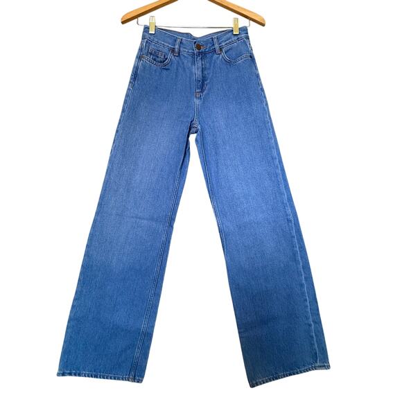 COS Jeans Womens sz 26 Blue Straight Preppy Fall Winter - Picture 1 of 10